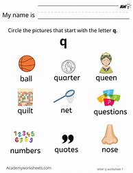 Image result for Letrang Q Worksheet