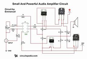 Image result for Audio Amplifier Circuit Diagram