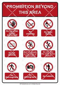 Image result for Prohibition Safety Signs