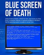 Image result for Blue Screen of Computer Meaning