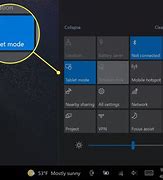 Image result for Action Center Tablet Mode
