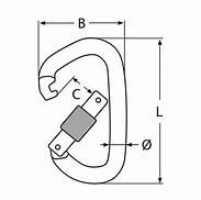 Image result for Carabiner Clip Dimensions