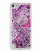 Image result for Glitter Crystal Heart Buffufly Rose Pink iPod Touch