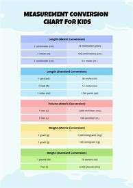 Image result for Free Printable Measurement Chart for Kids