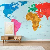 Image result for World Map Wall Mural Wallpaper