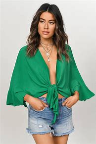 Image result for Women's Green Tops