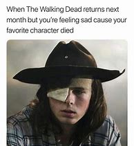 Image result for Death Walking Dead Carl Meme