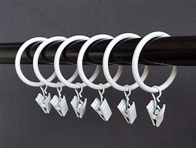 Image result for White Curtain Rings with Clips