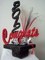 Image result for Red and Black Graduation Table Decorations
