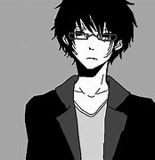 Image result for Goth Anime Boy with Glasses