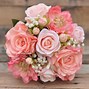 Image result for Peach Pink Rose Bouquet Flowers