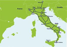 Image result for Eurail Map of Italy