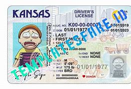 Image result for Printable Editable Kansas ID Card
