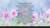 Image result for The Promise of Tomorrow Poem