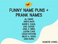 Image result for Funny Names List