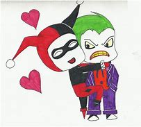 Image result for Chibi Joker and Harley Quinn Drawings Valentine's Day