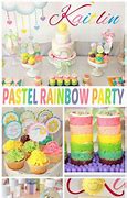 Image result for Pastel Rainbow Birthday Party