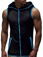 Image result for Men's Sleeveless Workout Hoodie
