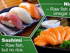 Image result for Diff Between Nigiri and Sashimi