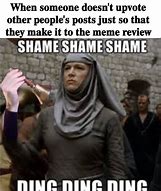 Image result for Game of Thrones Shame Meme