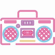 Image result for Neon Boombox