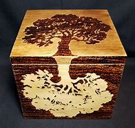 Image result for Tree of Life Wood-Burning On Box