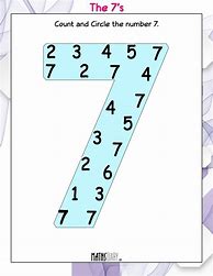 Image result for Circle Number 7 Worksheet