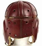 Image result for Leather Helmet Football Player