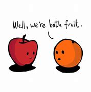 Image result for Cartoon More Apples than Oranges