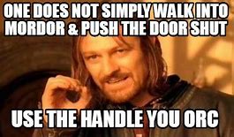 Image result for Door Shut and Hiding Under Desk Meme