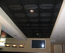 Image result for Black Ceiling Tiles with White Grid