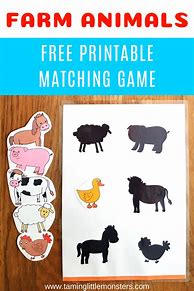 Image result for Farm Animal Matching Game