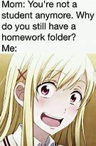 Image result for Homework Funny Anime Memes