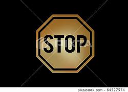 Image result for Gold Digital Stop Sign Symbol