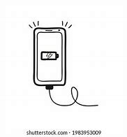 Image result for A Drawing of a Charger Connected to a Phone