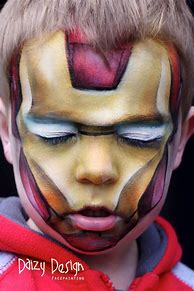Image result for Iron Man Face Paint Easy
