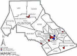 Image result for Clinton County PA Borough Map