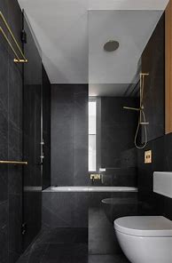 Image result for Black White and Gold Bathroom