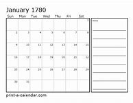 Image result for 1780 Calendar