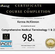 Image result for Medical Terminology Certificate