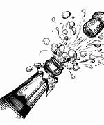 Image result for Champagne Bottle Black and White Doodle