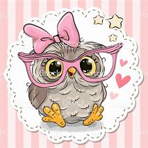 Image result for Cartoon Owl with Glasses