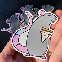 Image result for Pizza Rat Sticker