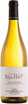 Image result for M Chapoutier Cotes Roussillon Vignes Bila Haut Blanc