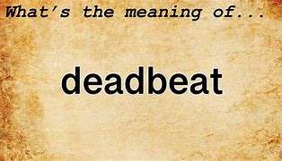 Image result for Deadbeat Text