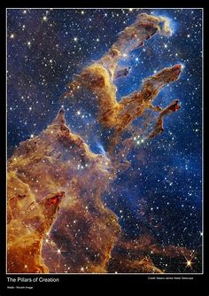 Pillars of Creation - Webb- Nicram image - James Webb Space Telescope  – Tiger Moon