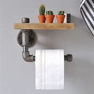 Image result for Toilet Roll Hoder with Shelf