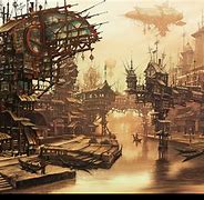 Image result for Steampunk City 2D