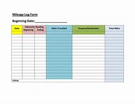Image result for Printable Vehicle Mileage Log Template