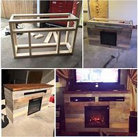 Image result for DIY Electric Fireplace Console